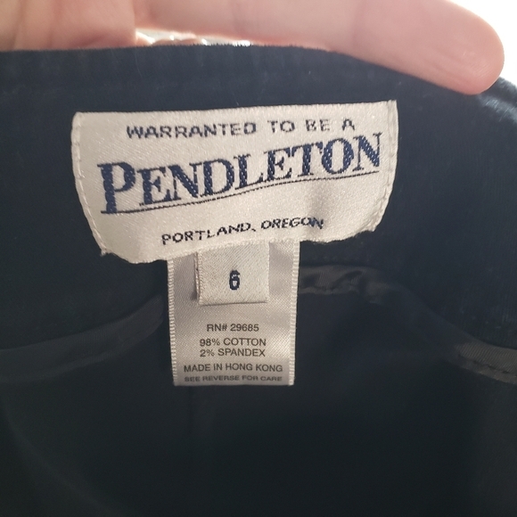 Pendleton Black Velvet Pants 6 Dress Work Slacks - Picture 7 of 7